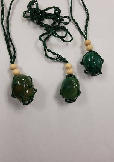 Green Agate Crystal Net Necklace